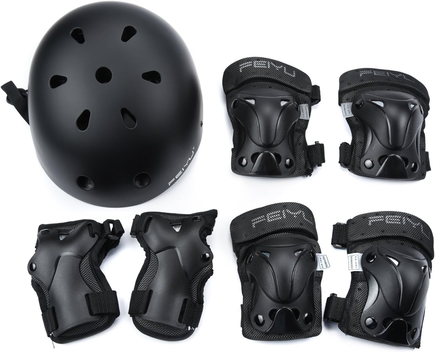 Weanas Helmets for 3-14 Years Kids Youth Adjustable Sports Protective Gear Set, Cycling Skating Safety Pad Safeguard (Helmet Knee Elbow Wrist Pads)