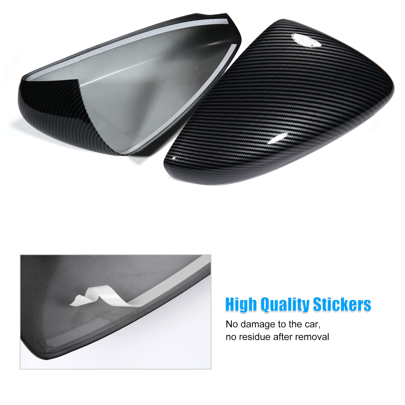ANFOKAS Compatible with Mazda 3 2025 2024 2023 2022 2021 2020 Accessories Aggressive Look Car Exterior Door Side Rearview Mirror Cover Trims Cap Protector -Carbon Fiber Style