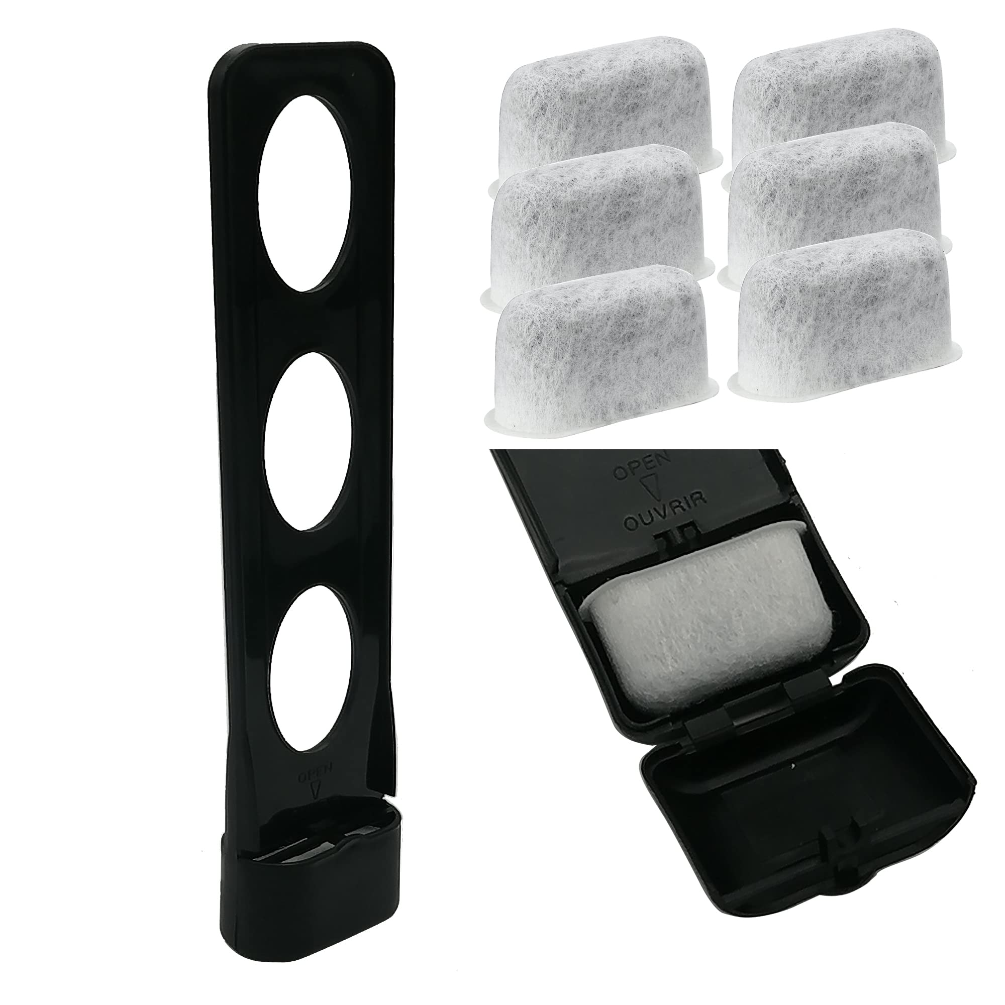 Photo 1 of Water Filter Holder With 6pcs Replacement Charcoal Water Filters, compatible with: DGB-475BK DGB-500 DGB-500BK DGB-500R DGB-600BC DCC-1100BK DCC-1150BK DCC-1170BK (1*holder with 6*water filter)