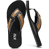 STQ Orthopedic Flip Flops for Women丨Adjustable Beach Sandals with Arch Support for Plantar Fasciitis Relief