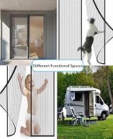 DIKER Fly Screen Door Mesh 90x200cm Magnetic Screen for French Doors Black view 8