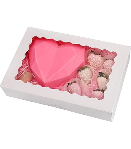 Lot De 15 Boîtes à Pâtisserie Roses De 35,6 X 25,4 X 7,6