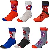 Marvel Spiderman Socks - 6-Pack Men &amp; Boys Athletic Socks
