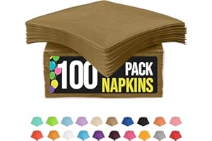 Exquisite Gold Napkins Disposable Everyday 100 Pcs 2 Ply Gold Cocktail Napkins Paper Everyday Colored Napkin for Parties Beve