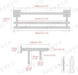 Sayayo Towel Rail Wall Mounted 16 Inch Brushed Nickel SUS304 Bathroom Shelf view 6