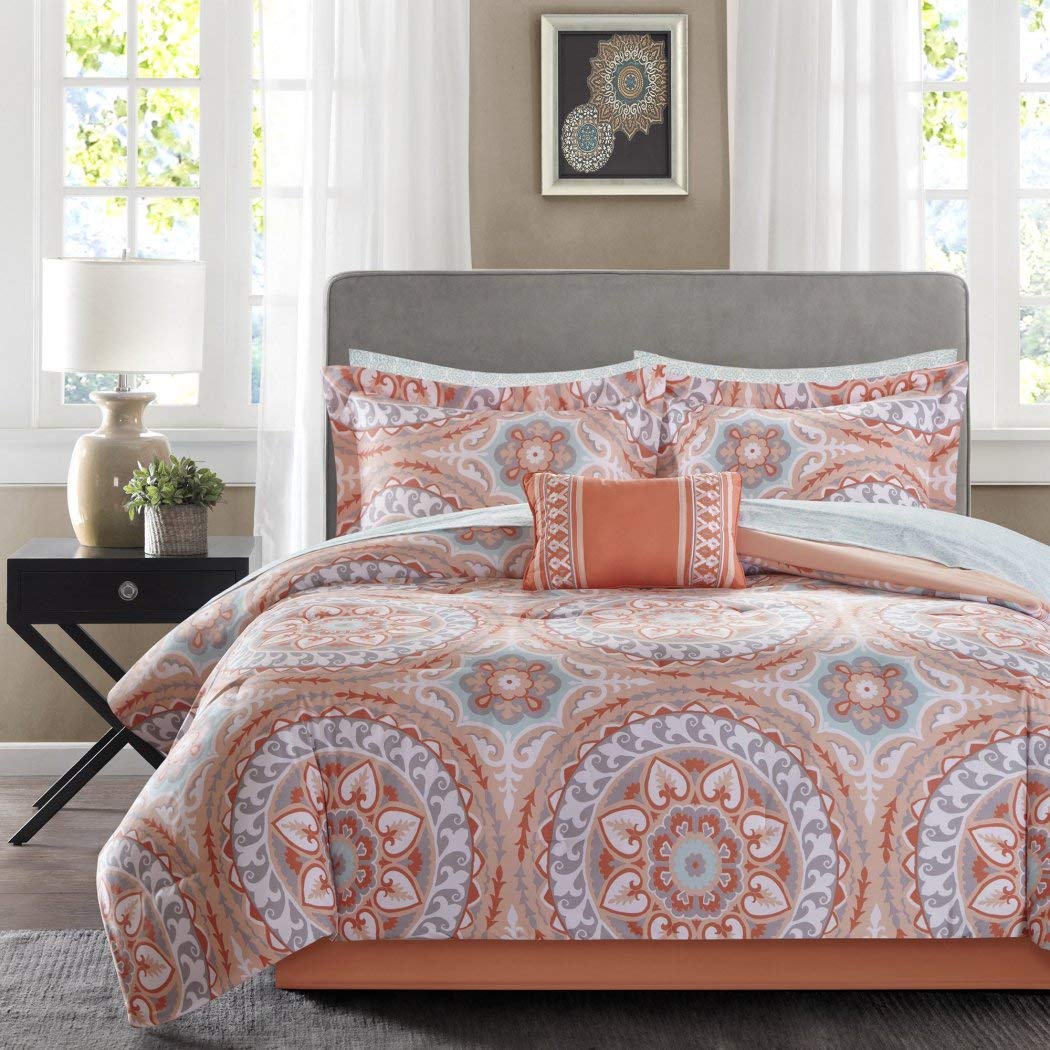 Best Orange And Aqua Bedding