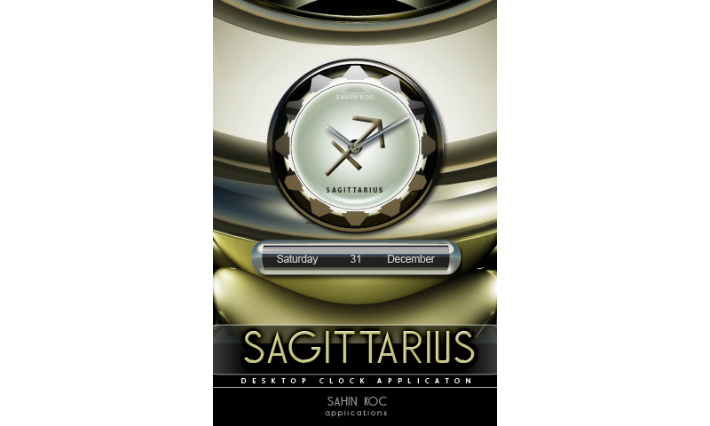Sagittarius Beautiful Clock Widget Zodiac Theme for Android