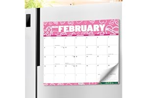 2026-2027 Magnetic Calendar for Refrigerator, 2 Years Fridge Calendar Magnet Runs Until December 2027, 24 Monthly with festiv