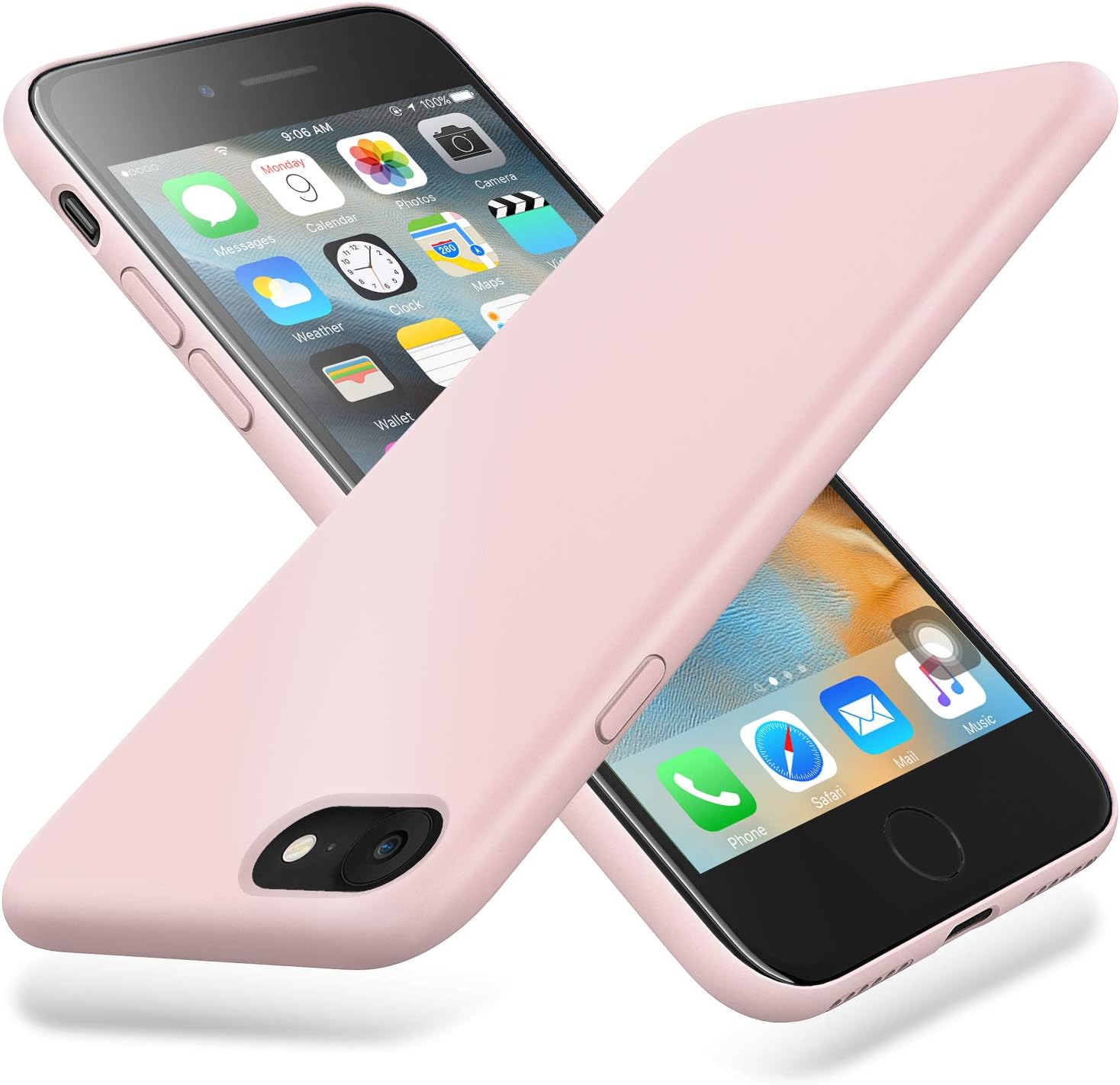 Winzizo iPhone SE 2020 Case, iPhone 8 Case/iPhone 7 Case Silicone Gel Slim Protective Phone Cover Soft Compatible for iPhone 8, iPhone 7 Case (Pink Sand)