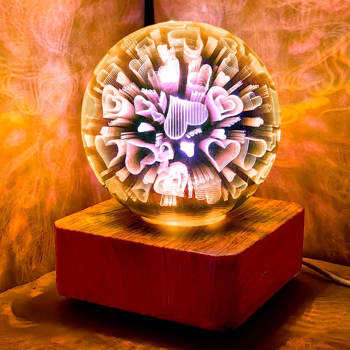 YATOSEEN Love Heart Night Lamp Mood Light, Colors Atmosphere Light Mood Lamp Gift Suitable for Bedroom Children's Room Decoration