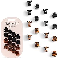 Kitsch Small Hair Clips for Women, Recycled Plastic Small Claw Clips & Mini Claw Clips for Hair, Mini Hair Clips for Thin Hai