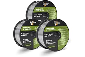 HAXIAOER .035'' Flux Core Welding Wire, E71T-GS Gasless MIG Welding Wire 2 Pounds 3 Pack for All Position Arc Welding and Outdoor Use