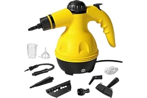 YISPK Handheld Steam Cleaner for Home, Powerful Pressurized Steam Cleaner Natural Steamer for Cleaning Car, Bathroom, Shower, Upholstery, Grout, Window, Grease
