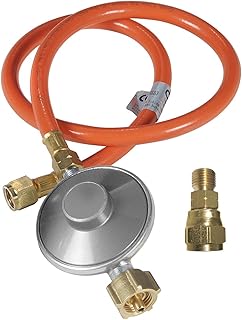 Outdoorchef Grill Gasdruckregler 50mbar– Druckminderer für einfache Selbstmontage – Gasschlauch + Druckregler + Adapter für Gasgrill