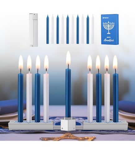 Amazon.com: Colorful Kids Magnetic Candle Menorah Set- Includes