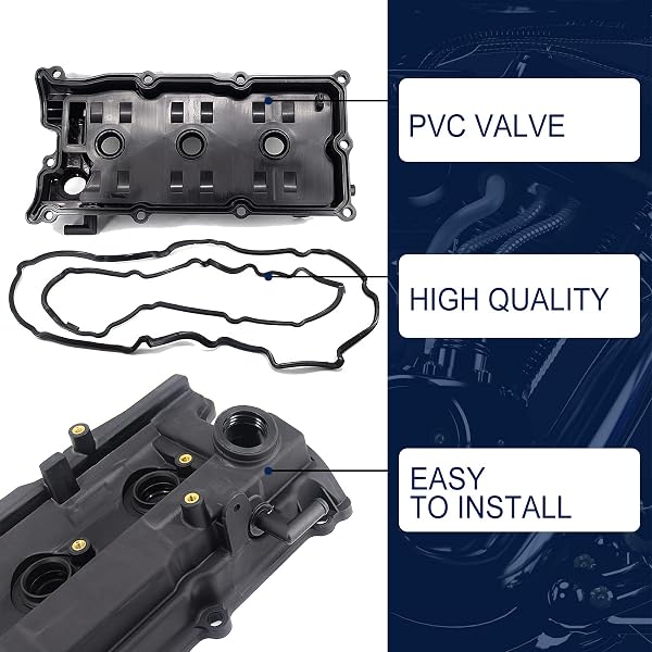 ENGINE VALVE COVERS LEFT & RIGHT COMPATIBLE WITH 2002-2004 INFINITI I35 2002-2006 NISSAN ALITMA 2002-2008 MAXIMA 2003-2007 MURANO QUEST 13264-7Y000 13264-8J102 13624-7Y010 13264-8J113