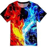 Boys Girls Novelty Graphic T-Shirt – Lightweight Crewneck Short Sleeve Tee, Teen Summer Top for Ages 6-16