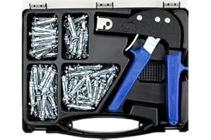 Heavy Duty Wall Anchor Metal Setting Tool with a Storage Box and 71 PCS Molly Bolt Hollow Drive Wall Anchor Screws Assortment