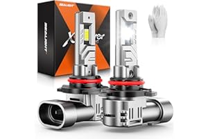 SEALIGHT 9005 Bulbs, 48,000LM 900% Brightness HB3 Light Bulbs, 6500K Cool White with 15000RPM Fan, Plug and Play ATV/UTV, 10-Year Extended Lifespan IP68 Waterproof, Pack of 2