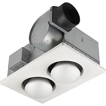 Broan-NuTone 162 Type IC Infrared Single-Bulb Ceiling Heater with Fan, 1,  White - Bathroom Fans - Amazon.com