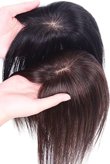 Amazon Co Jp Hiye トップ専用ウィッグ 前髪 部分ウィッグ 人毛100 女性 医療用 人毛 部分 カツラ ヘアピース かつら 総手植えリアル地肌ネット 脱毛 白髪隠れ 薄毛 トップカバー 前髪新品横5cm縦8cm ブラウン 服 ファッション小物