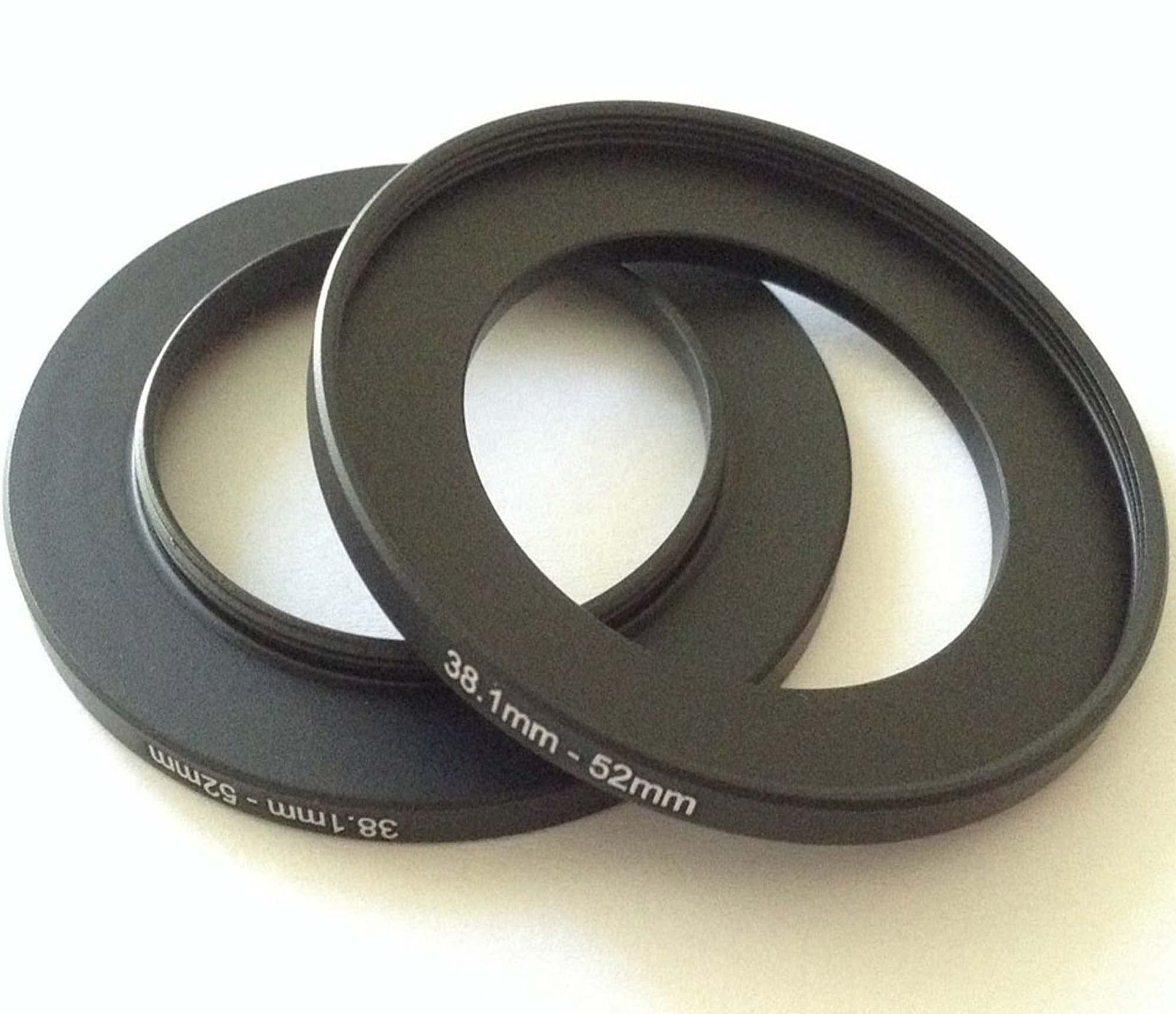 2pcs 38.1mm To 52mm Step Up Rings Video Digital Camera Lens Connector Switch Size 38.1-52mm Filter Aperture Connect-ing Adapter Photo Picture Adjust 38.1-52 Photography Parts Screws Accessories