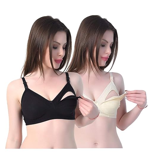 Women Breastfeeding Maternity Nursing Mother Bra Pack of 2