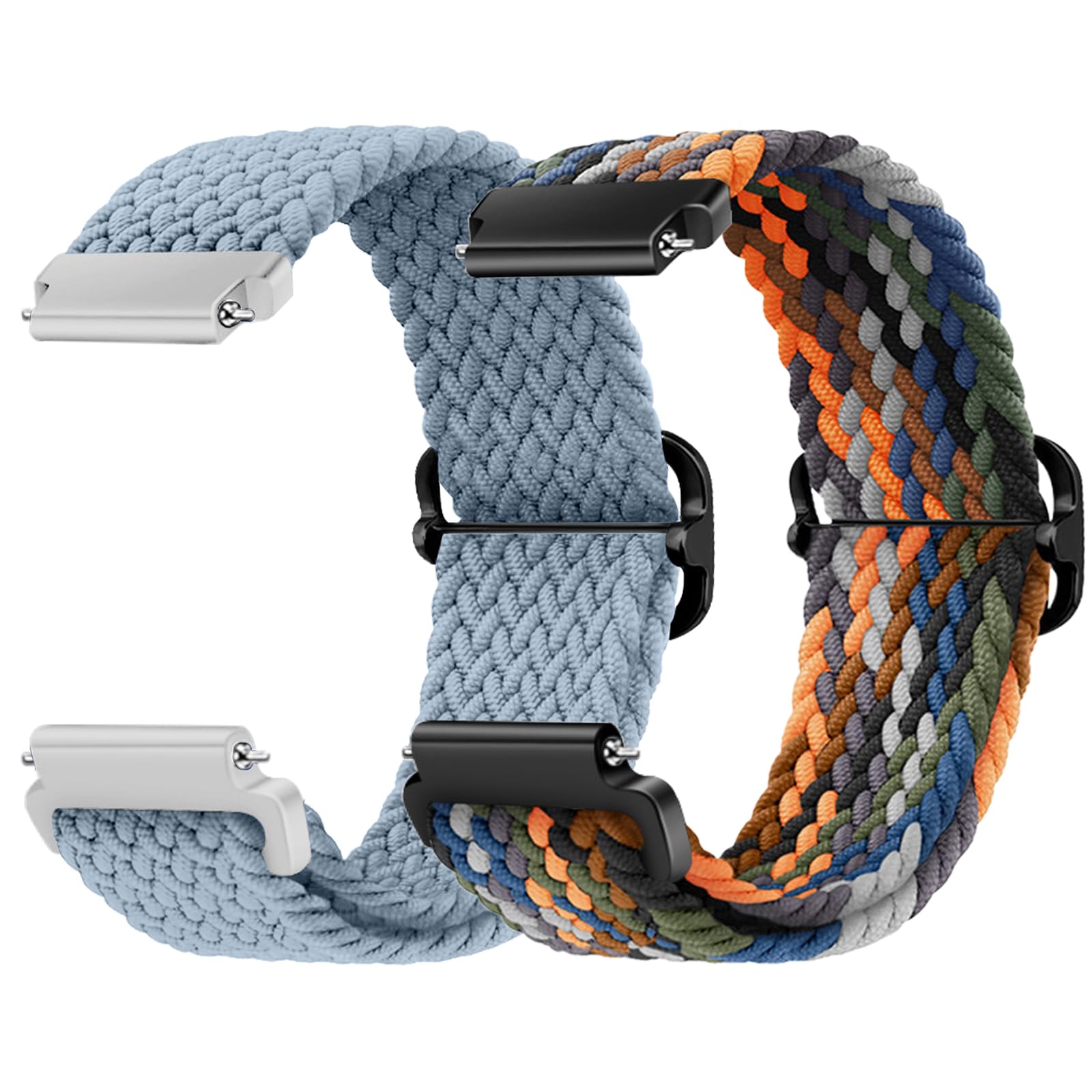 MaEiol 22mm Straps Nylon Braided for Xiaomi Watch S4/S4 Sport/Xiaomi Redmi Watch 5 Active/5 Lite/Amazfit Bip 6/Bip 5 /Amazfit Balance/GTR 4 /GTR 3 Pro, Sports Replacement Wristband for Women Men