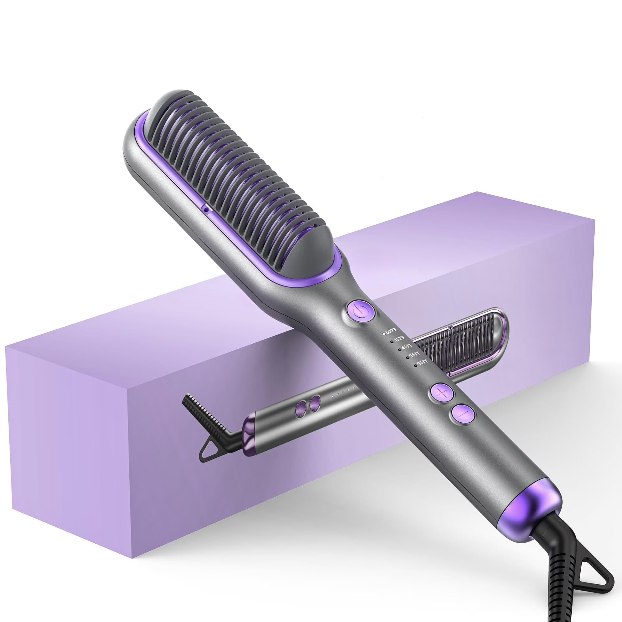 Photo 1 of ***FACTORY SEALED***Hair Straightening Comb, White, Fast Heating, Temperature Control (4 Levels), Anti-Scolding