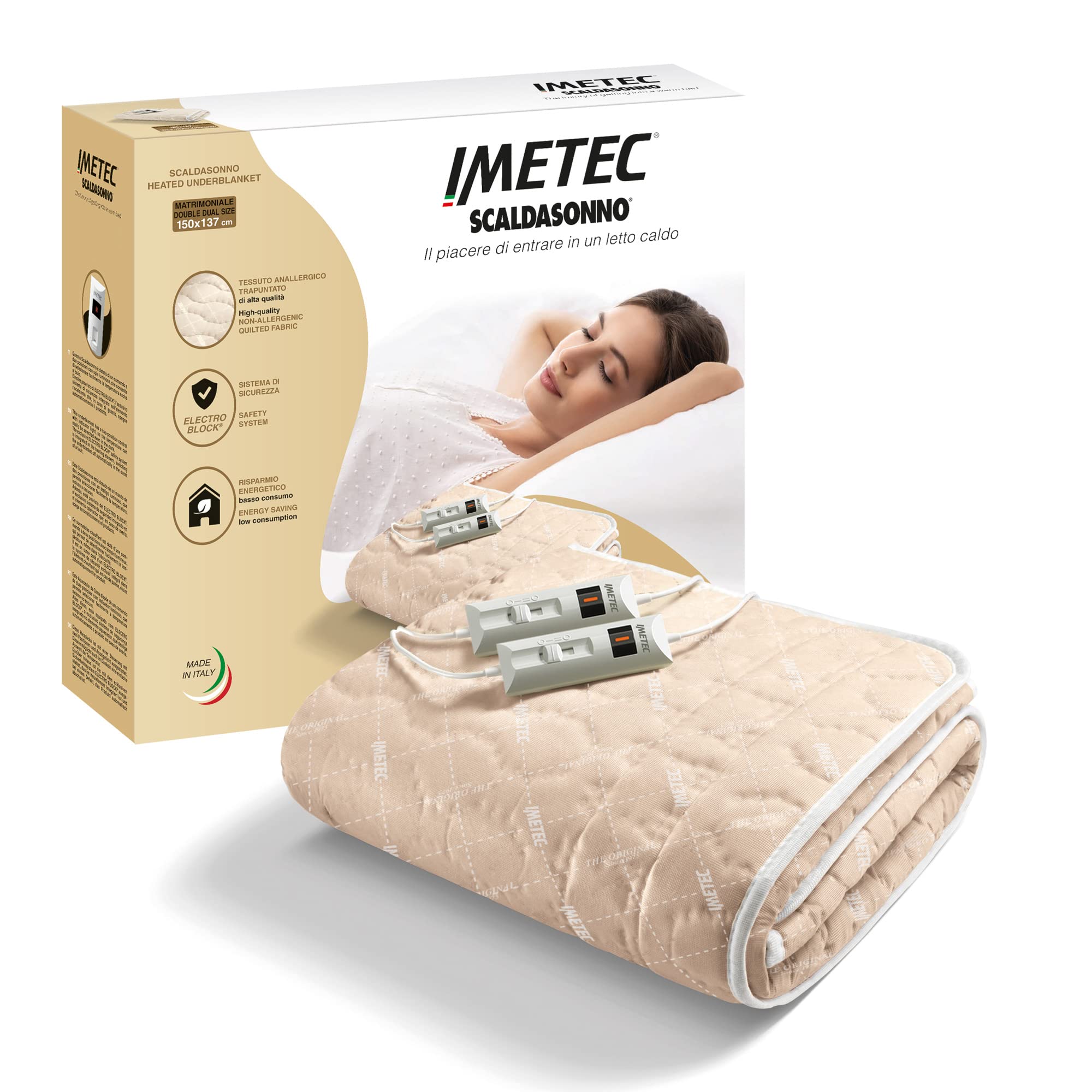 Imetec Relaxy Bed-Warmer Blanket 2 x 40-50 W 2 x 40-50 W White