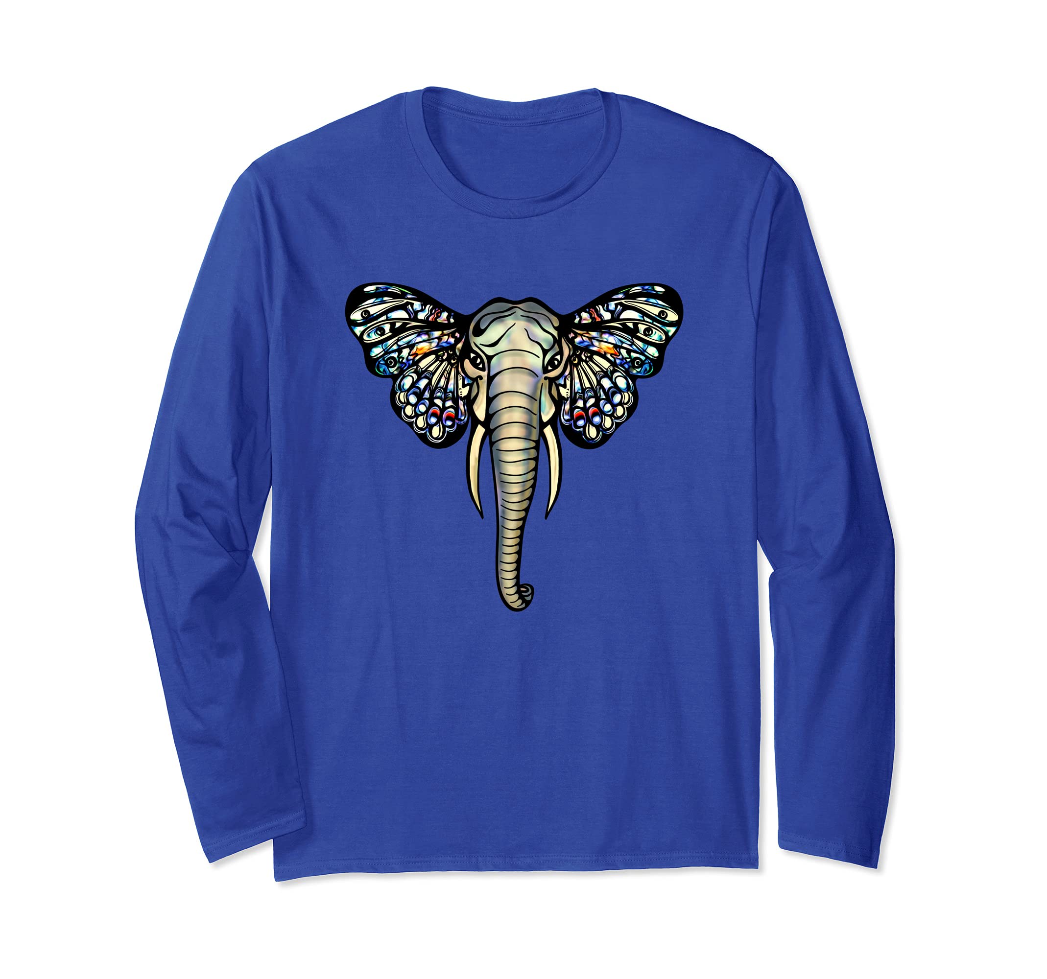 Elephant, butterfly, animals, nature, animal welfare, Africa Long Sleeve T-Shirt