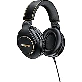 Shure SRH840A Professional Over-Ear Wired Studio Headphones – Critical Listening & Monitoring Headset with Tailored Frequency