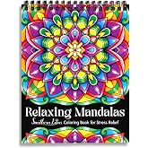 SOUTHERN LOTUS Relaxing Mandalas Coloring Book Spiral Bound for Adults Mindfulness and Relaxing, Unleash Your Creativity with Designs
