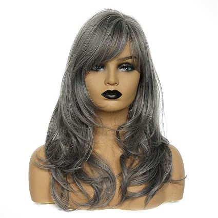 Clearance Long Curly Wavy Wig For Black Women Middle Part Full