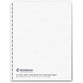PrintWorks Professional GBC 19 Hole Comb Binding Pre-Punched Paper - Book Binding Printer Paper - Made in the USA - 500 Sheets - 8.5" x 11" - 24 lb - 92 Bright White (04329)