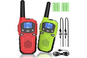 Walkie Talkies for Adults- WokTok Long Range Two Way Radio for Camping Hiking Hand Held Hiking Accessories Camping Gear Xmas Birthday Gift for Kids,SOS Siren,NOAA Weather Alert,2 Radios