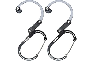 GEAR AID HEROCLIP Carabiner Gear Clip and Hook (Medium) for Camping, Backpack, Suitcases and Garage Organization