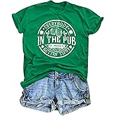 St. Patrick Day Shirt Women: Irish Shamrock T Shirt Patrick Clover Shirts Green Graphic Tees Funny Sayings Tops