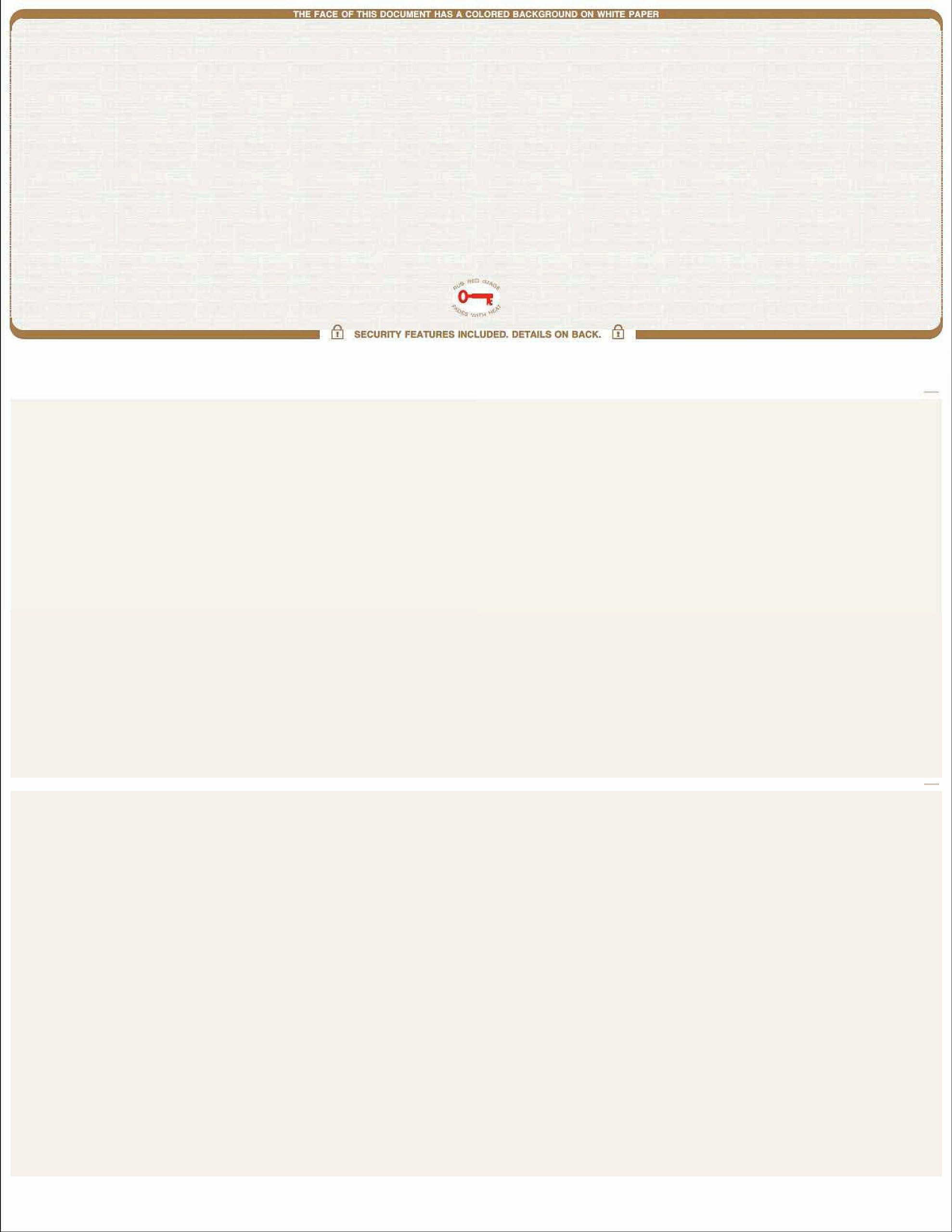 250 Blank Computer Check Stock - Check on Top - Linen Tan (Tan)