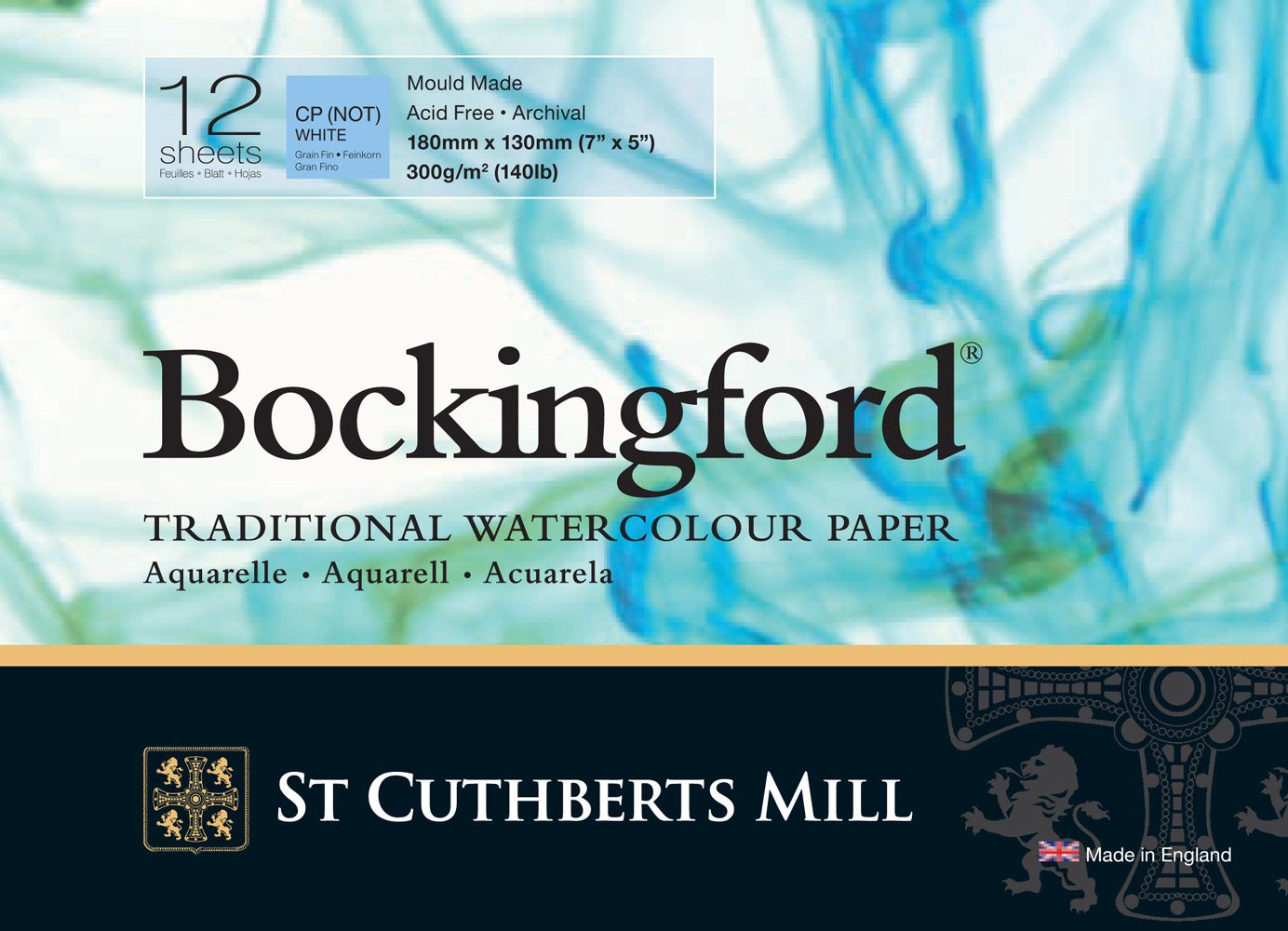Bockingford 300gsm Glued Watercolour Pad 7" x 5" (180 x 130mm)
