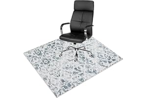 Anidaroel 48"x60" Moroccan Office Chair Mat for Hardwood Floor, Anti-Slip, Desk Computer Chair Mat for Rolling Chair on Hardwood, Low Pile Carpet Protector Mat for Office Chair