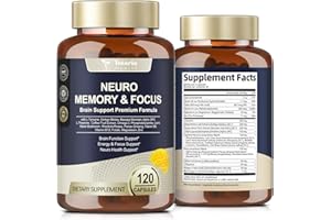 Totaria Brain Supplements for Memory and Focus, Brain Health with L-Tyrosine, Alpha GPC, Ginkgo Biloba, Bacopa Monnieri, Nootropic Cognitive Support - Non-GMO, Gluten Free (120 Counts)