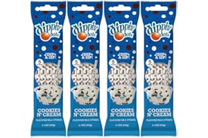 WHATEVER BRANDS USA Dippin’ Dots Magically Flavored Milk Straws - Cookies N’ Cream, 4-Pack Bundle (20 Count) | Fun Magic Straws for Kids, Drinks & Cereal | | Sweet Party Treats & Favors