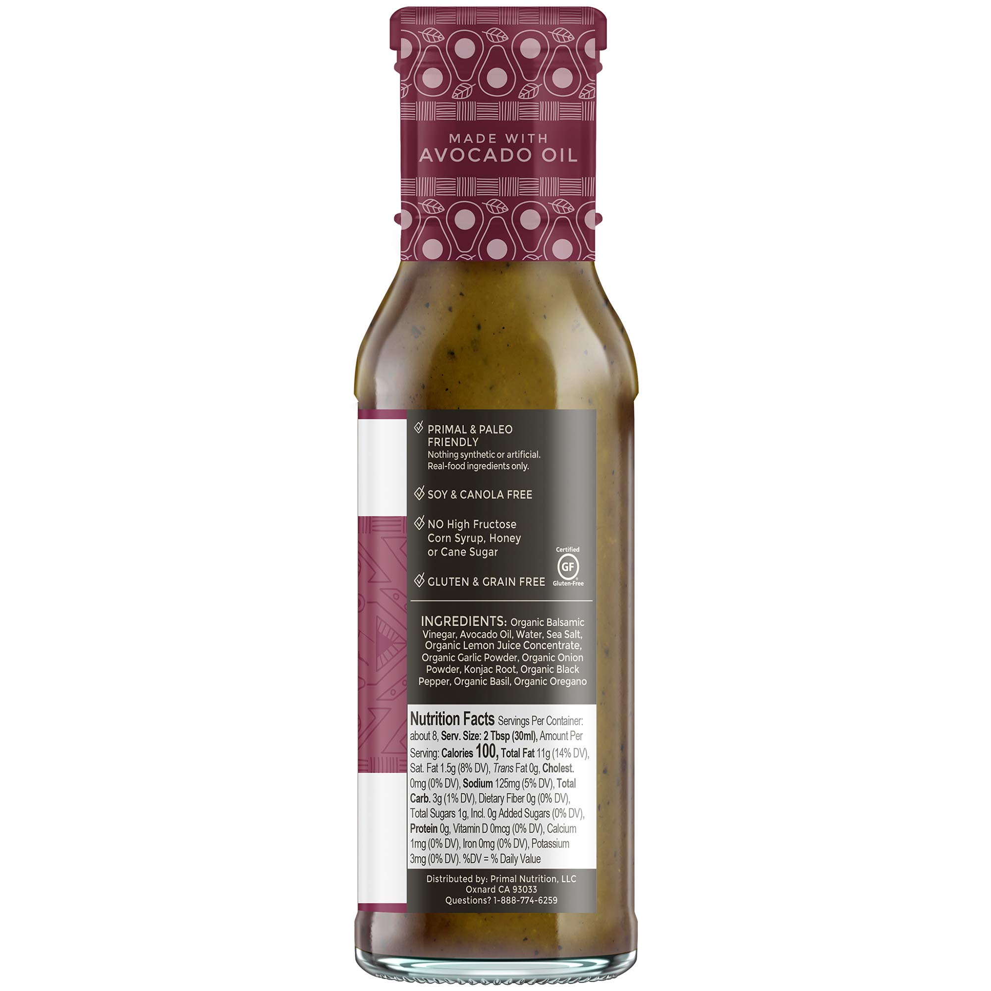 Primal Kitchen Avocado OilBased Dressing and Marinade, Balsamic