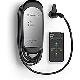 NACS Connector 64 Amp Hardwired EV Charger - Enphase IQ 80, Level 2 Smart Charger with Wi-Fi, Safety Certified, Indoor/Outdoor, 25ft Rugged Cable, Charges Tesla Electric Vehicles