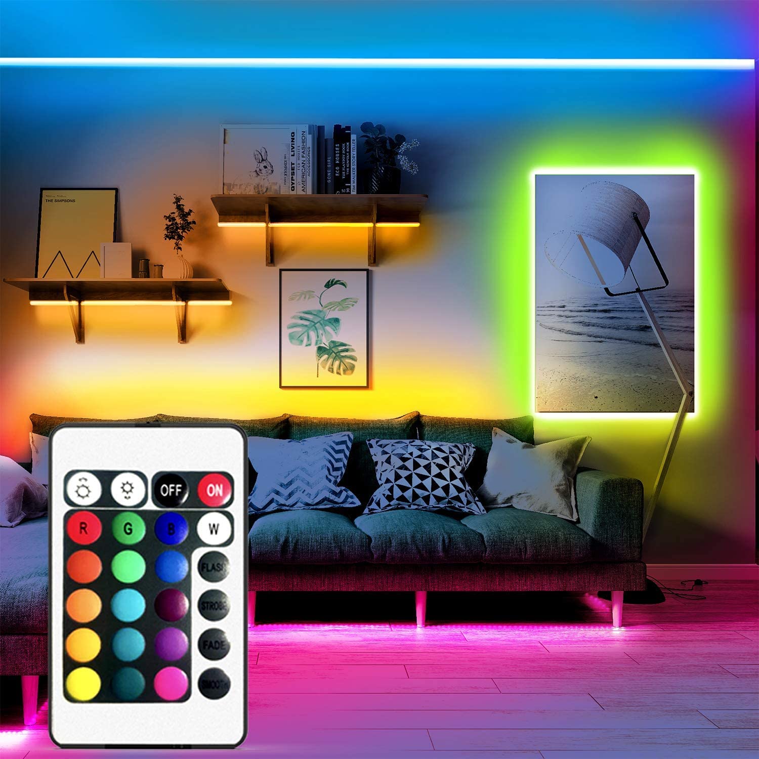 Led Strip Remote Controller Box Mua 24 Key LED Strip Controller, Wireless Rectifier Control Box, IR ...