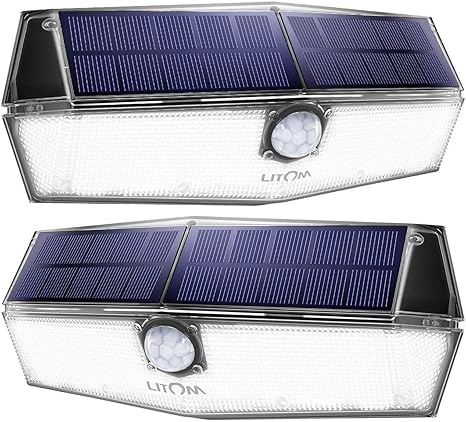 Litom 200 Led Solar Lights Outdoor 3 Optional Modes Wireless Motion Sensor Light With 270 Wide Angle Ip67 Waterproof Security Lights For Front Door Yard Garage Porch Pack Of 2 Amazon In Garden Outdoors