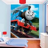 Walltastic Thomas Tank Engine Mural Wallpaper 8 x 6.6 ft 8 Panel Wall Art view 1