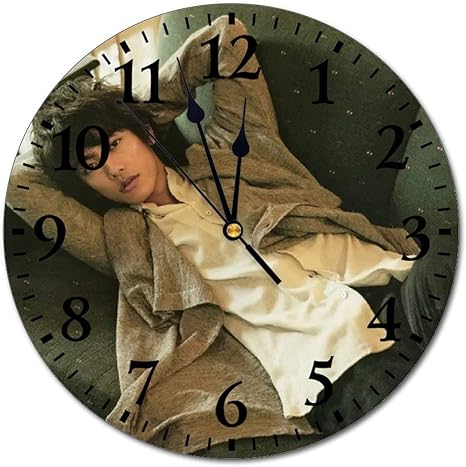 Amazon 佐藤健 ファッション装飾壁掛け時計 キャラクタースタイルのデジタル時計 家庭 オフィス 学校の壁掛け時計 カスタムギフト壁掛け時計30 30cm 置き時計 掛け時計 オンライン通販