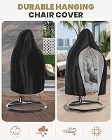 lisetar Waterproof Egg Chair Cover 210D Oxford with Zipper & Drawstring view 5